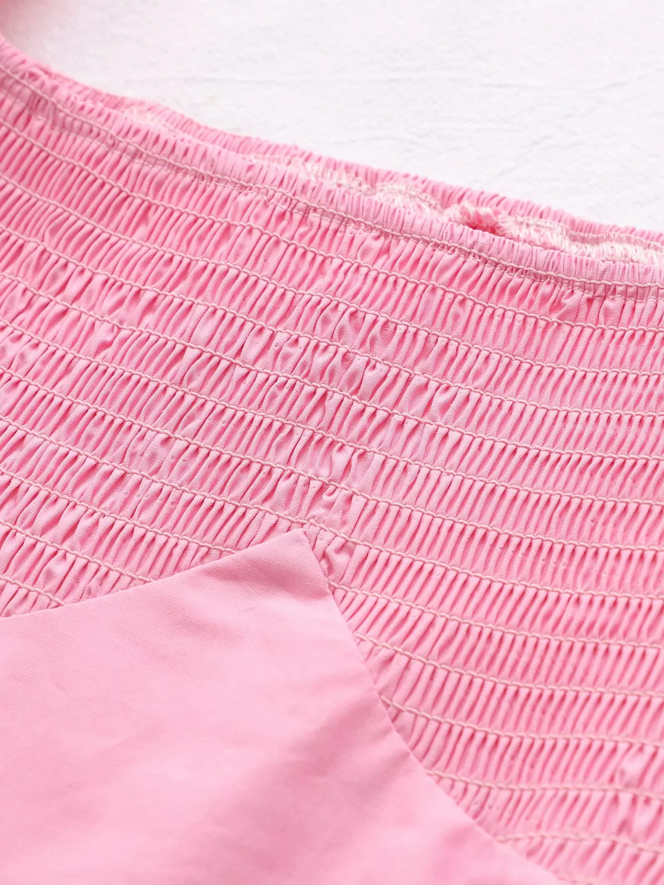 

2021 Summer Women French Style Pink Dress Puff Short Sleeve Ladies Sundress