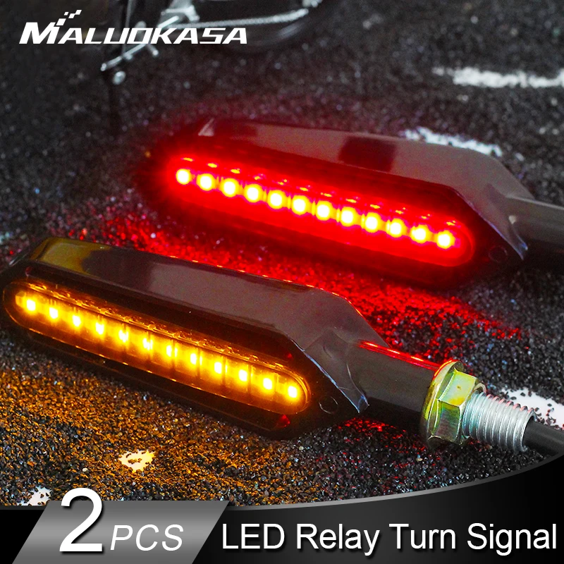 2 шт. мотоцикл поворотники 24LED течёт вода мигающий мигалка торможения стоп сигналы/бег задний светильник DRL мигалка для Honda