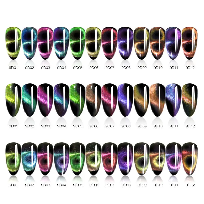 9D блеск для ногтей порошок волшебный эффект кошачьих глаз Волшебная зеркальная