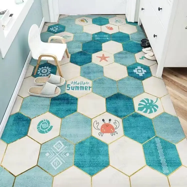 

Geometric Printed Carpet in the living room Anti-Slip Washable Large Rugs Bedroom Bedside Sofa Floor Mat Decor Soft Area Carpets