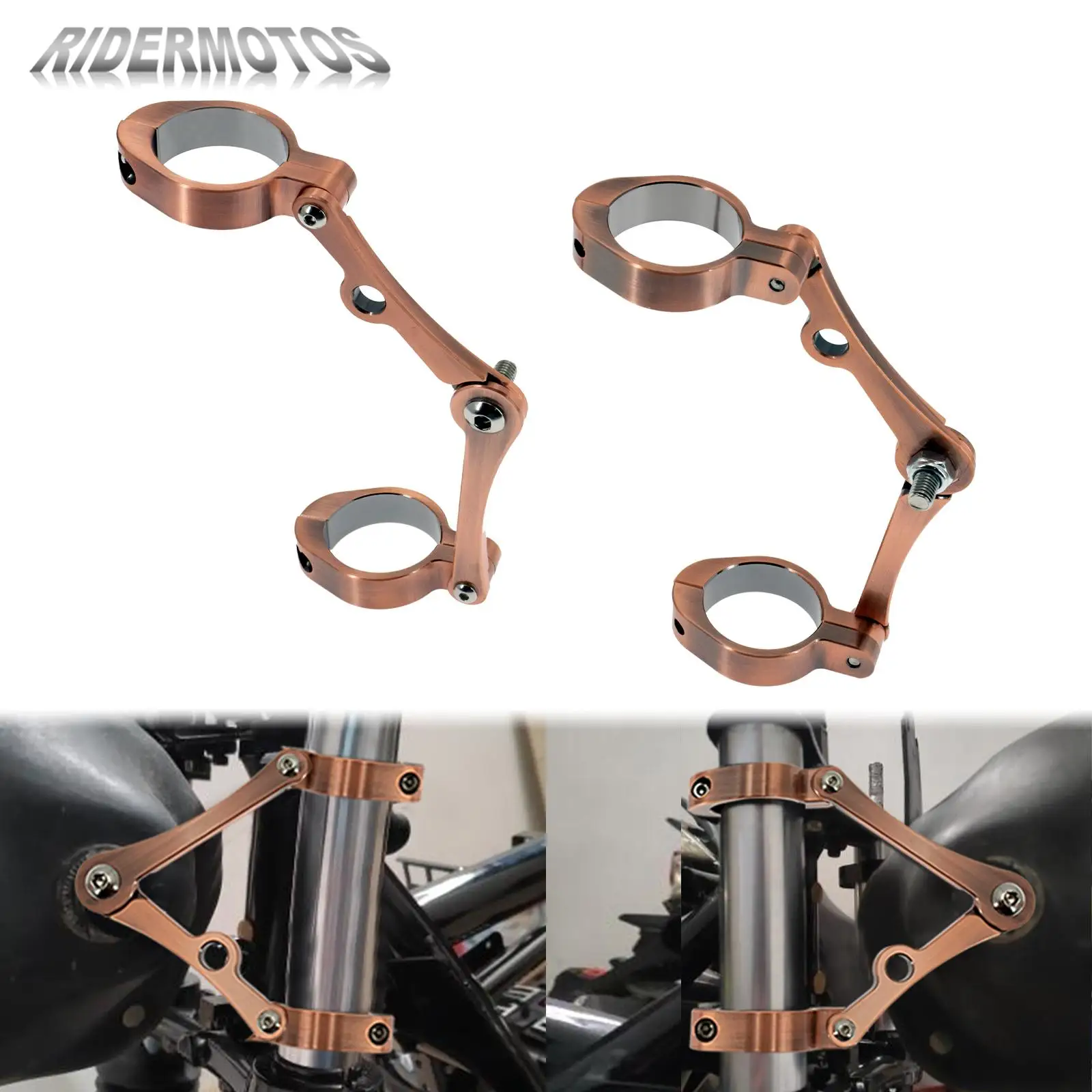 

Motorcycle Headlight Bracket Bronze 39mm-41mm Tube Clamp Mount Support Holder For Harley Sportster XL Cafe Racer Chopper Bobber