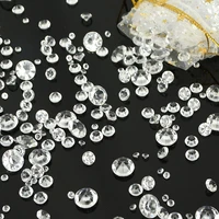 4000pcs mixed sizes clear acrylic diamond beads rose gold wedding party decor confetti table scatter crystal bead party supplies