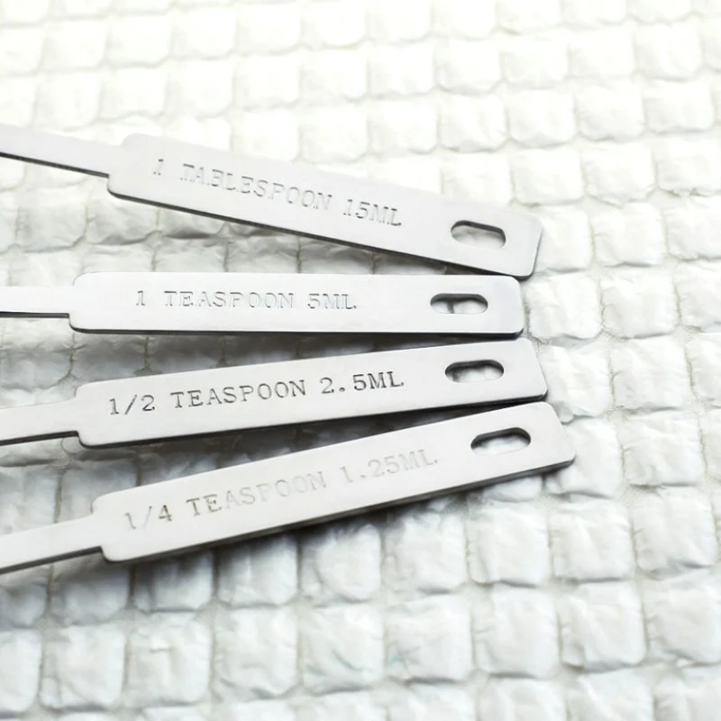 

4pcs/set 4 Size Tableware Scoops Household Sauce Supplies Seasoning Spoon Steel for Kitchen Stainless Measuring