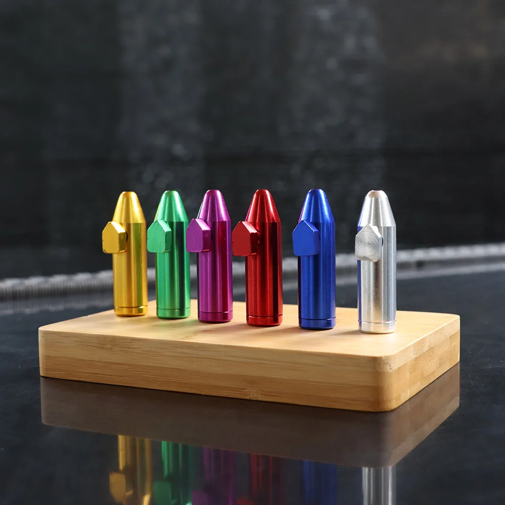 

GORDON 3PCS 12mm x 47mm Metal Snuff Kit Bullet Snuff Lovely Mini malism Rocket Snorter Sniff Smoking Lively Accessories