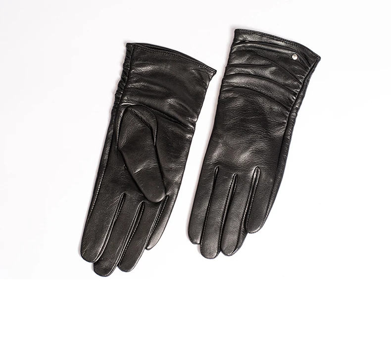 High Quality Fashion Women Gloves Genuine Leather Gloves Short Design Touch Screen Female Autumn Winter Warm Gloves Mittens