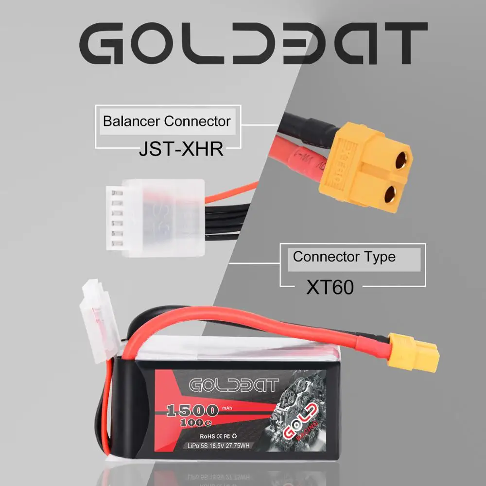 Аккумулятор GOLDBAT 1500 мАч для планшетов с подключением XT60 18 5 в|Детали и аксессуары| |