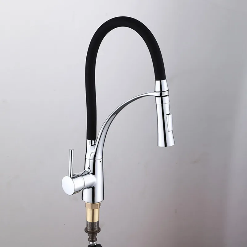 

Matte Black Kitchen Sink Faucet Pull Down Swivel-Spout Kitchen Sink Tap Deck Mounted Bathroom Hot and Cold Water Mixers