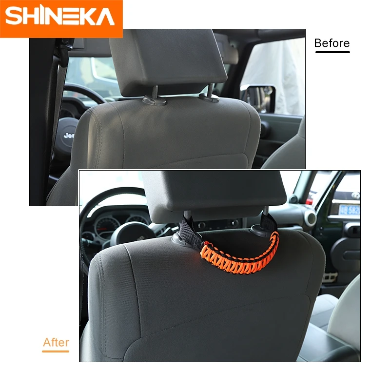 Ручка для подголовника SHINEKA ручка заднего сиденья пассажира Jeep Wrangler YJ TJ JK JKU JL