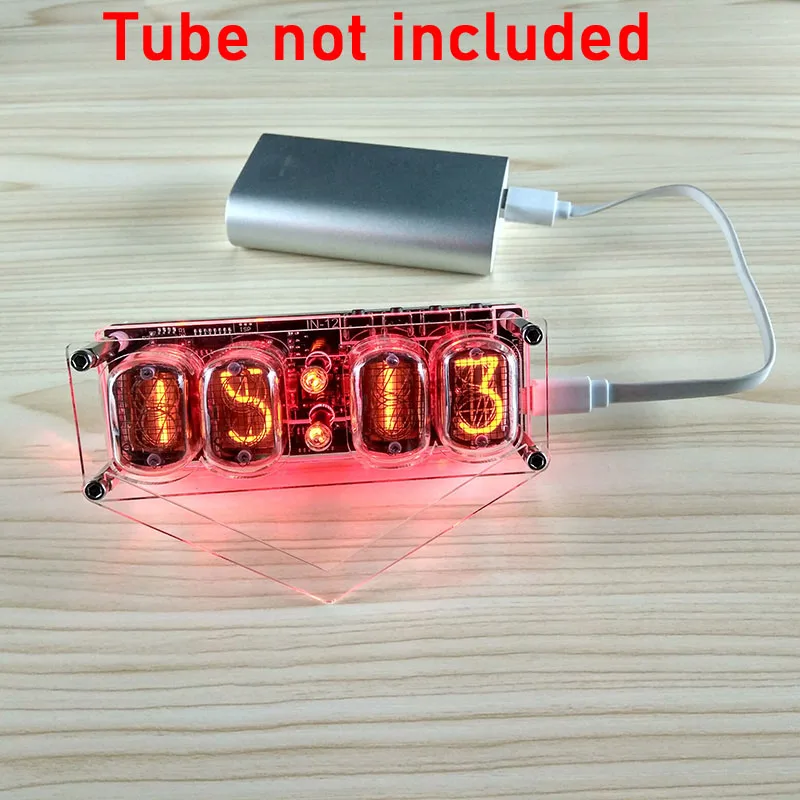 Часы со светящейся трубкой IN-12 Встроенные часы IN12 семицветный RGB светодиод DS3231 Nixie