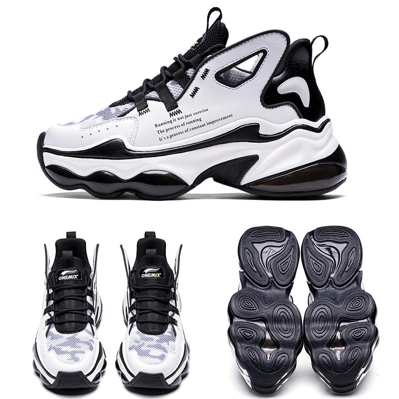 ONEMIX Running Shoes for Men Hight Increase 7 CM Air Cushion Fashion Original Wing Reflective Sport Shoes Walking Sneakers Women