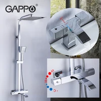 gappo thermostatic shower sets waterfall bath shower system thermostatic mixer bathroom shower faucet brass basin faucet