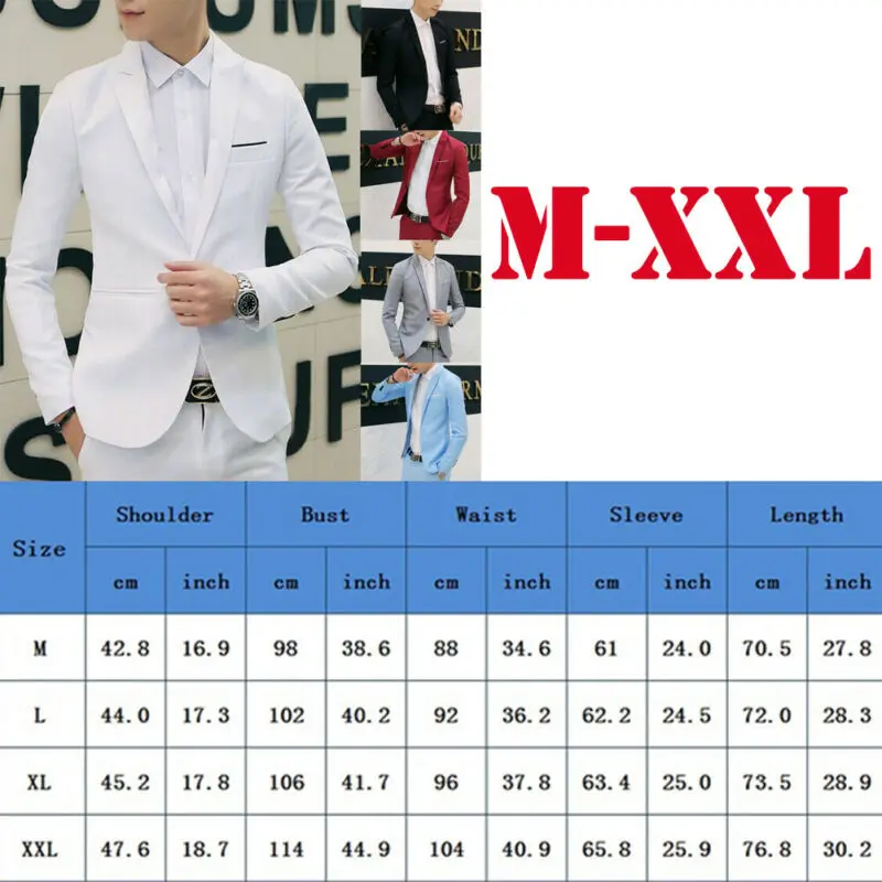 

Fashion-fit Korean men's cotton jacket Blazers Black Blue plus size M to 2XL men's blazers for men wedding coat