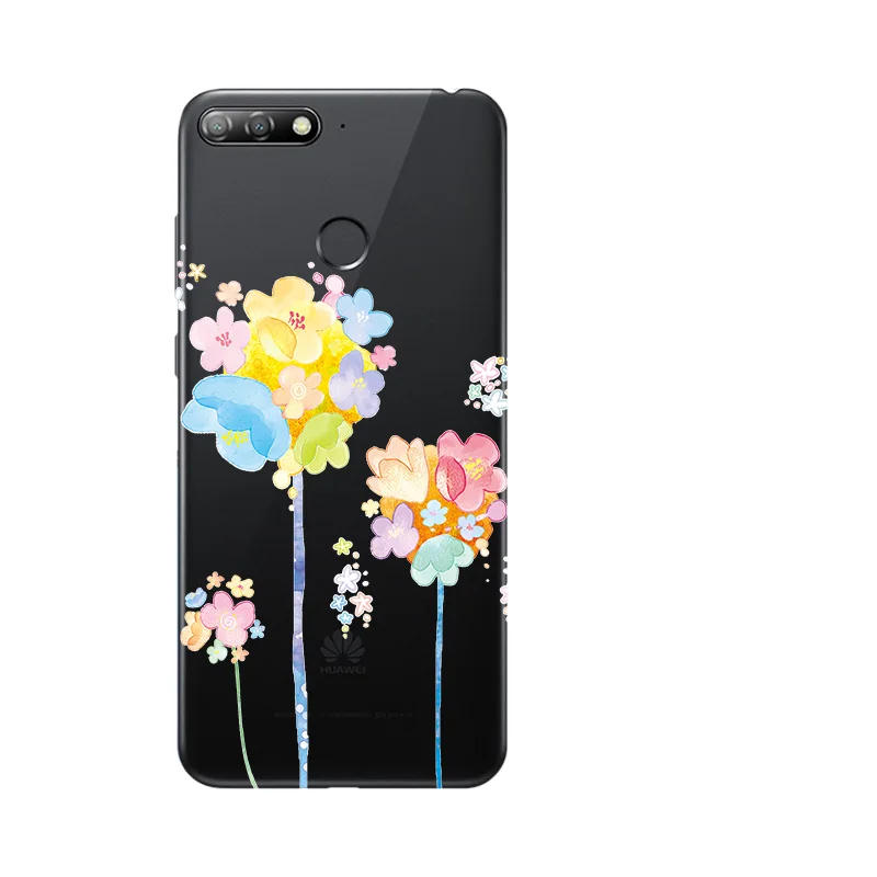 Силиконовый чехол для Huawei Enjoy8e 8E задняя крышка Honor 7A/Enjoy 8E/7A Pro/Y6 Prime 2018 с отпечатком