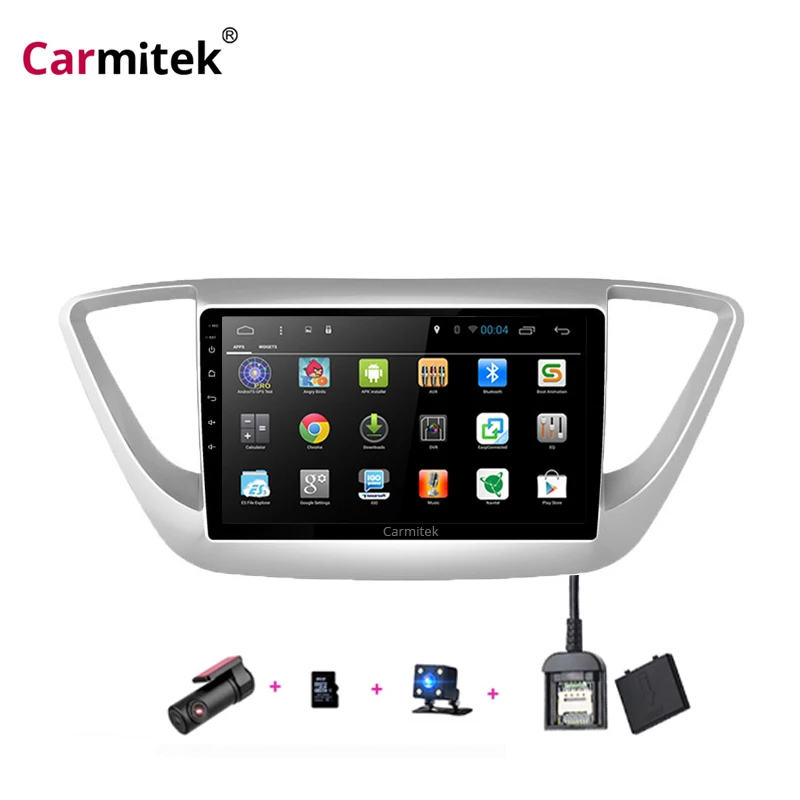 Carmitek Android 9 4G Car Radio Multimedia audio Player GPS Navigation For Hyundai Solaris Verna 2017 2018 2din no dvd | Автомобили и