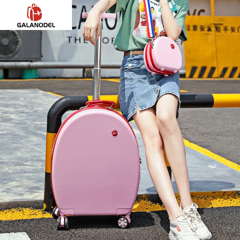 20''Rolling багаж набор Детский чемодан на колесиках Детская сумка для девочек