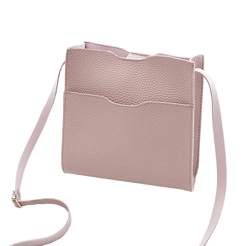 

Elegant Women PU Leather Shoulder Bags Solid Color Wear-resistant Crossbody Bags Ladies Portable Messenger Bag