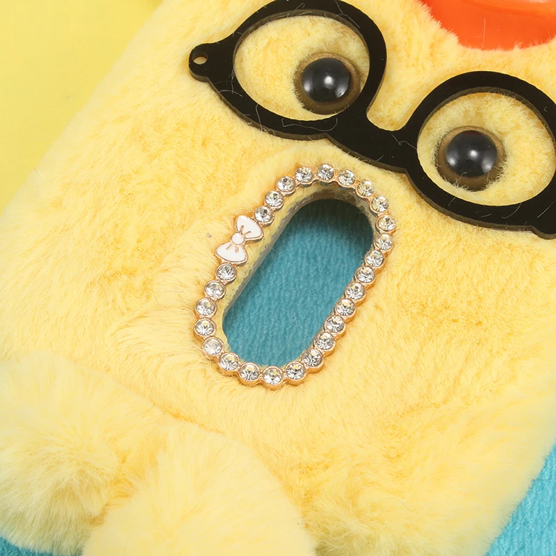 Мягкий красивый стильный чехол сделай сам с пушистой уткой защитный для телефона