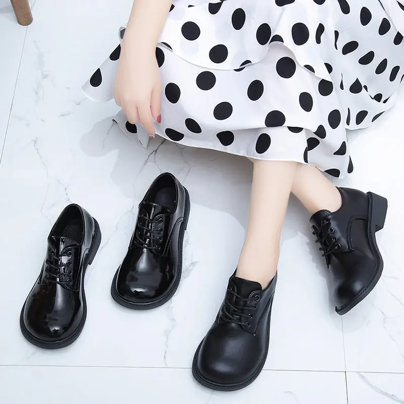 

Small leather shoes spring and summer new style with heel shoes women's single shoes retro casual thick bottom big head soft sis