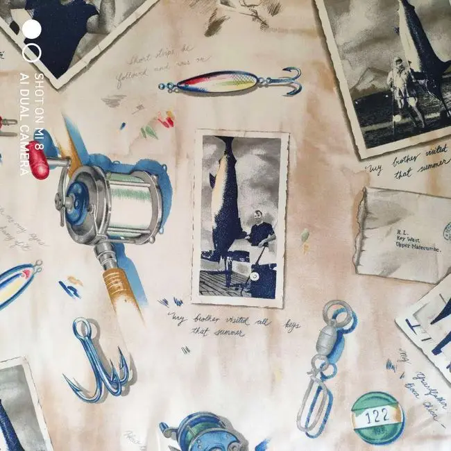 50*145 см утолщенный атласный 100% хлопчатобумажная ткань морской Explorer печатных