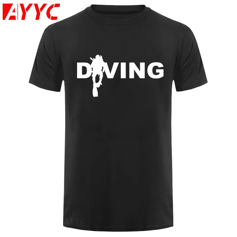 

AYYC T Shirt Tshirt Comfortable men t shirt classical Scuba Dive funny t shirt men O Neck tshirt Top Thai quality