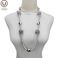 ukebay new handmade luxury jewelry wedding party accessories alloy pendant necklaces women clothes chains body jewelry necklace