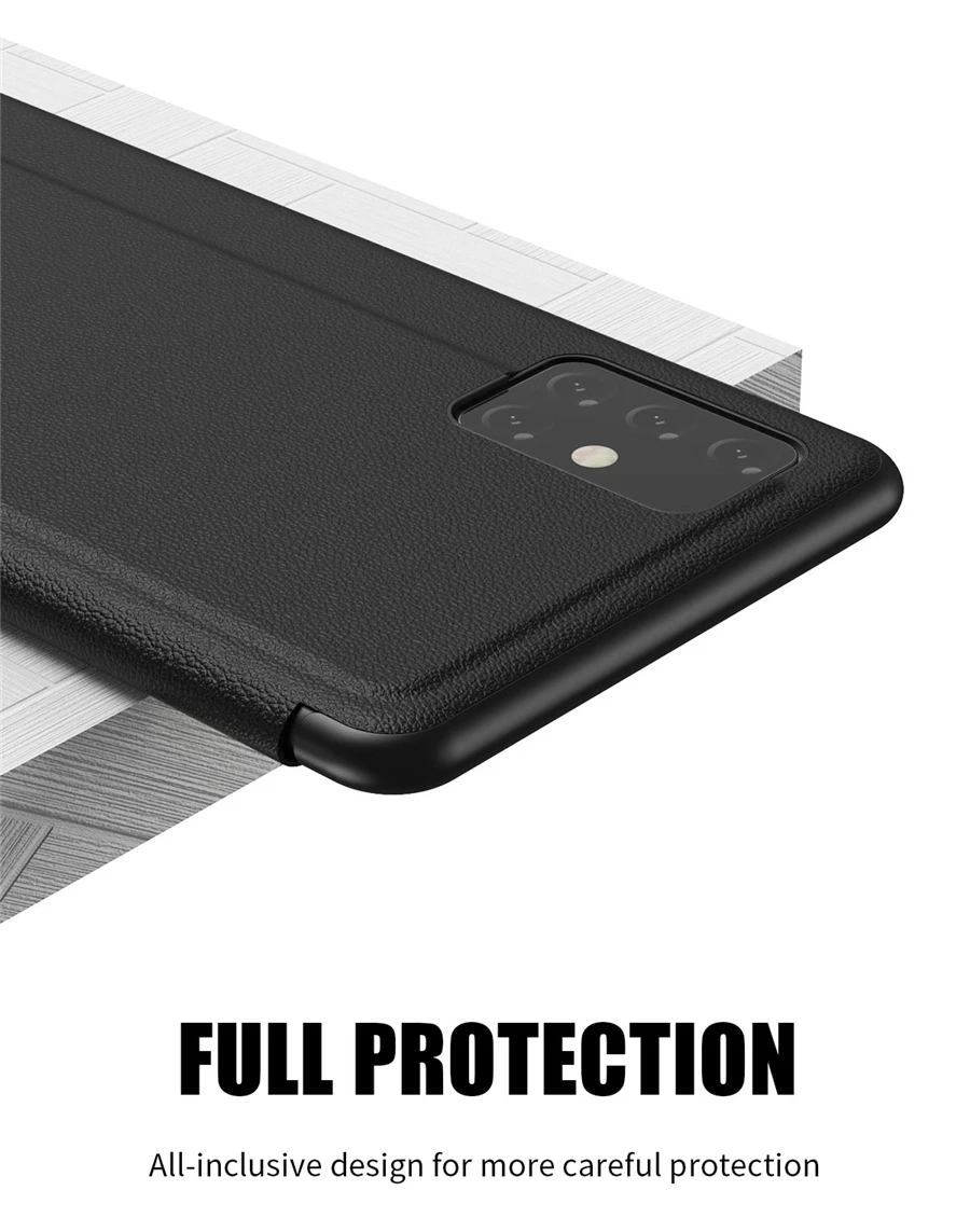 silicone case samsung Smart View Window Flip Case For Samsung Galaxy A12 A32 A52 A72 A71 A51 S22 Ultra 5G S21 S20 FE S10 S9 Plus Note 20 Leather Cover samsung silicone