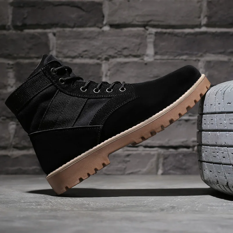 Осень зима мужские ботинки Martin с высоким берцем армейские работы