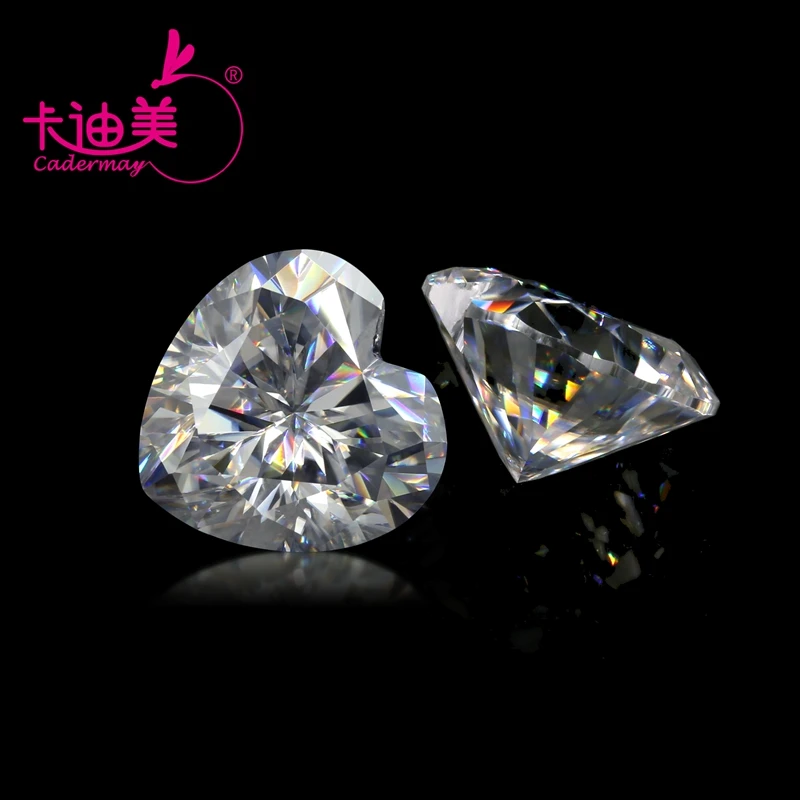 

CADERMAY D VVS1 Fancy Moissanite Gemstones 1ct 2ct Heart Cut Lab Grown Diamond Moissanite Stones for Women Men Jewelry Making