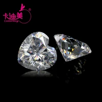cadermay d vvs1 fancy moissanite gemstones 1ct 2ct heart cut lab grown diamond moissanite stones for women men jewelry making