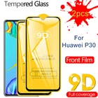 Защитное стекло 9D для Huawei P30P20 Pro Lite, полное покрытие, 2 шт.