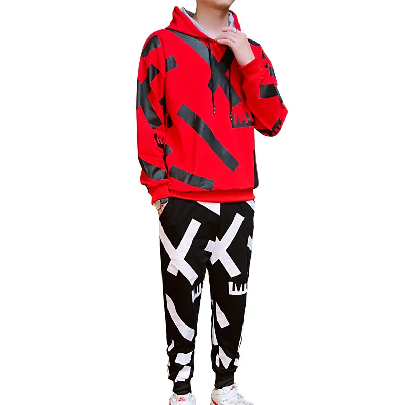 Бренд комплект из 2 предметов для бега спортивный костюм с принтом буквенным