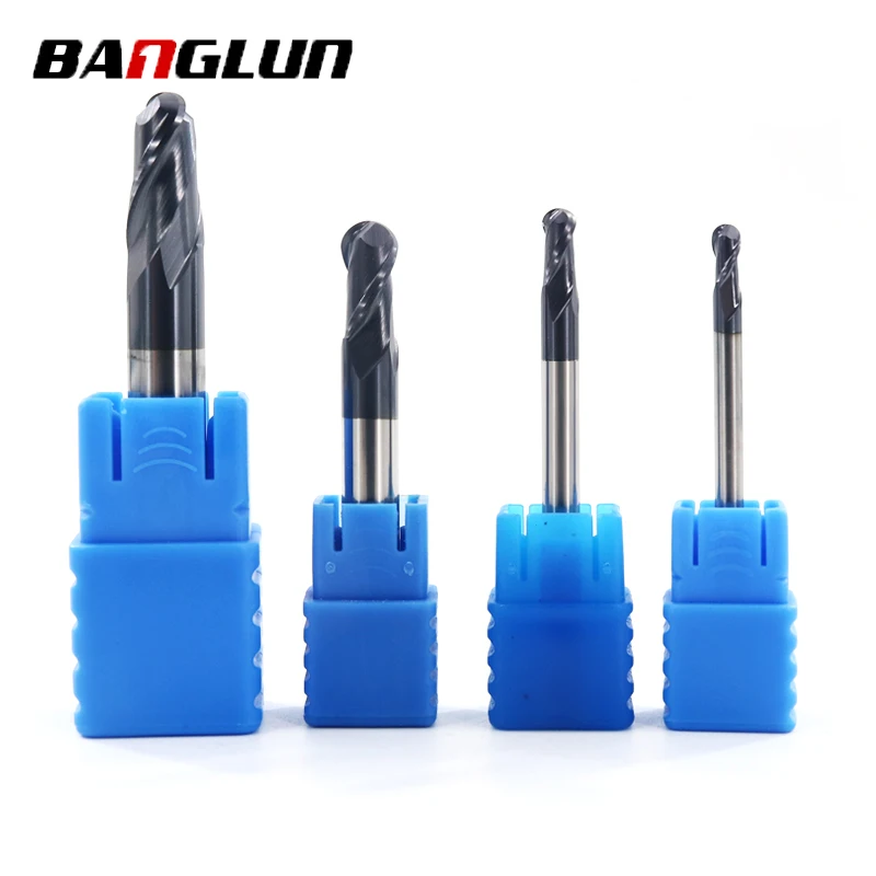 Сферическая Концевая фреза HRC45 вольфрамовый кобальтовый сплав с 2 канавками 5/10