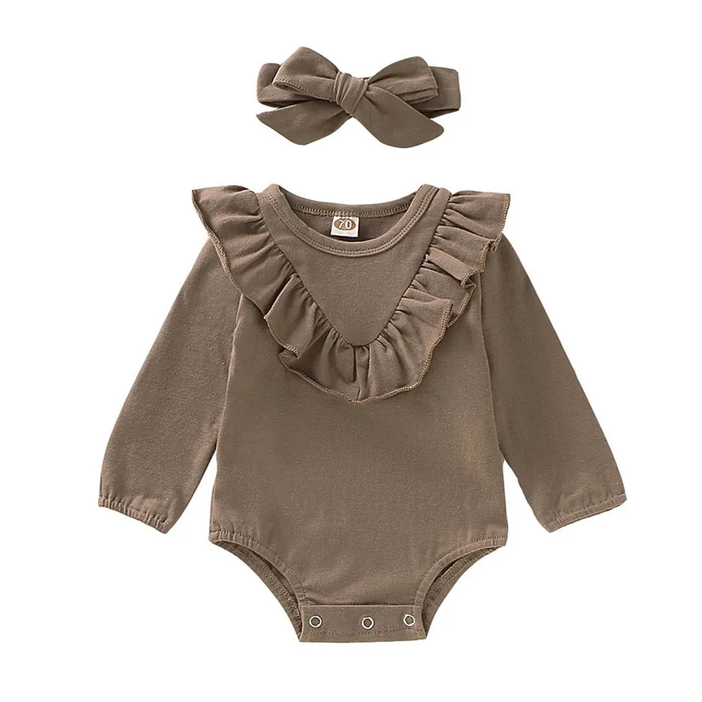 Комплект одежды с цветочным принтом для новорожденных 2019 г. одежда маленьких