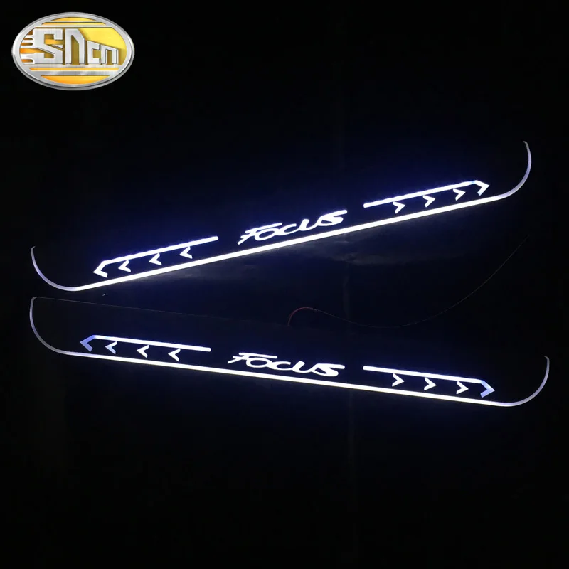 

For Ford Focus ST Kuga Mondeo Fusion Edge Taurus Fiesta Dynamic Led Door Sill Scuff Plate Threshold Pedal Door Light Car Sticker