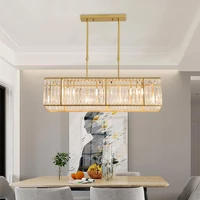 modern luxury square pendant lighting crystal light black gold living room bedroom dining study room hanging lamp decor light