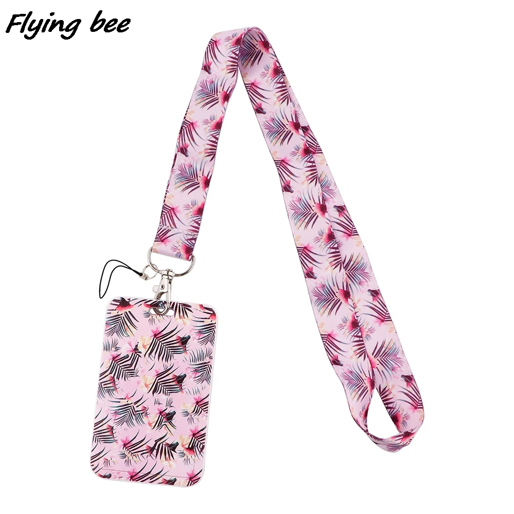 

Flyingbee X1728 Creative Leaves Painting Art Lanyard Credit Card ID Holder Bag Student Travel Bank Bus Business Card Cover Badge