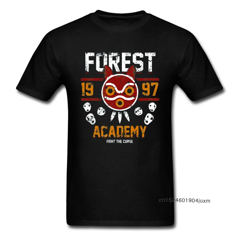 Мужская футболка с принтом дух черная хлопковая в японском стиле Винтажный