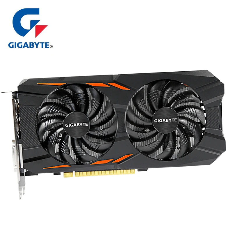 Gigabyte GTX 1050 Ti Windforce OC 4G интегрированный WINDFORCE 2X защитный чехол с 4 ГБ GDDR5 128bit памятью