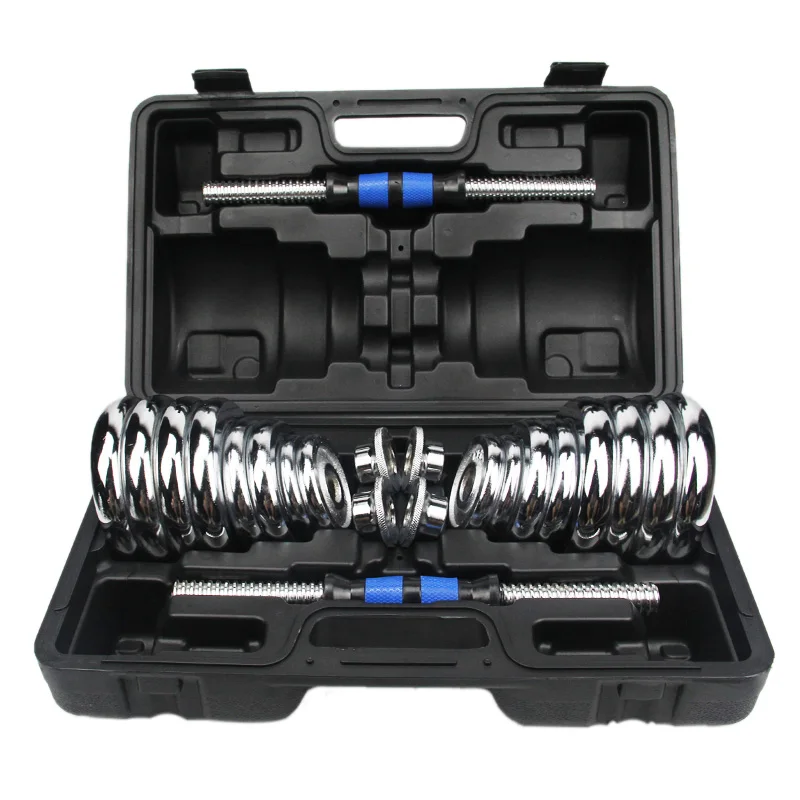 

Household boxed 15KG/20KG/30KG detachable foot weight electroplating dumbbell/handbell men's fitness dumbbell