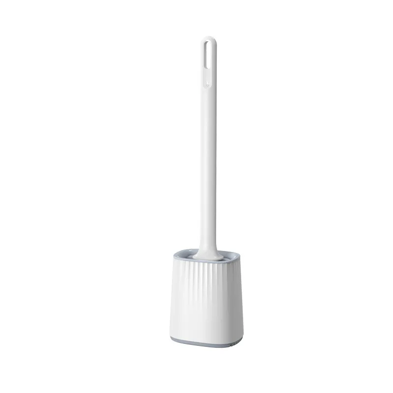 

The New Imitation Silicone Toilet Brush No Dead Ends Toilet Cleaning Brush Wall-mounted Multi-function Crimped Toilet Brush Set