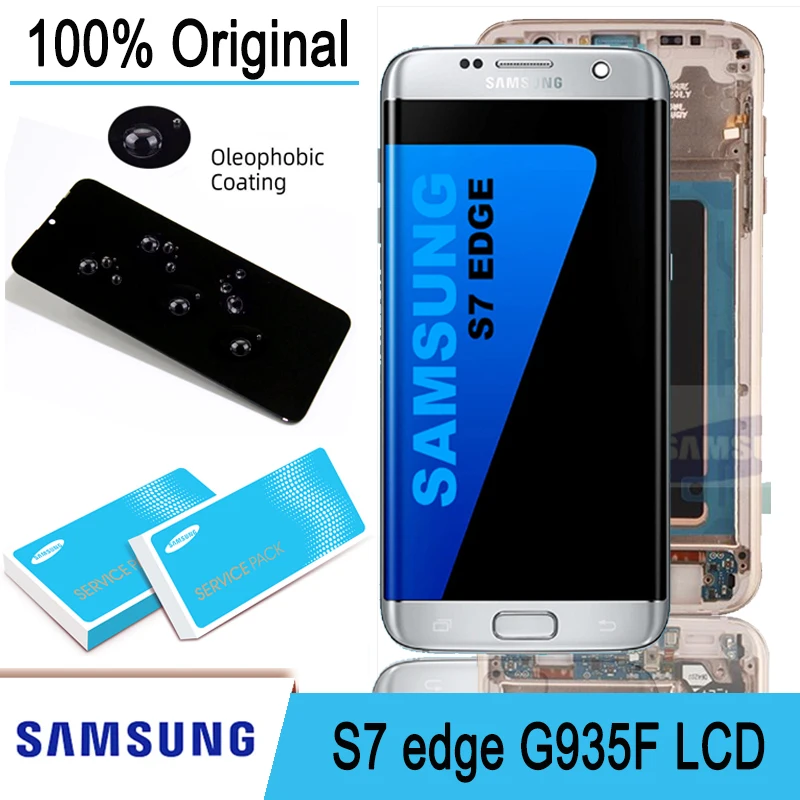 ЖК дисплей Super AMOLED 5 дюйма с сенсорным экраном дигитайзер в сборе для Samsung Galaxy S7 edge
