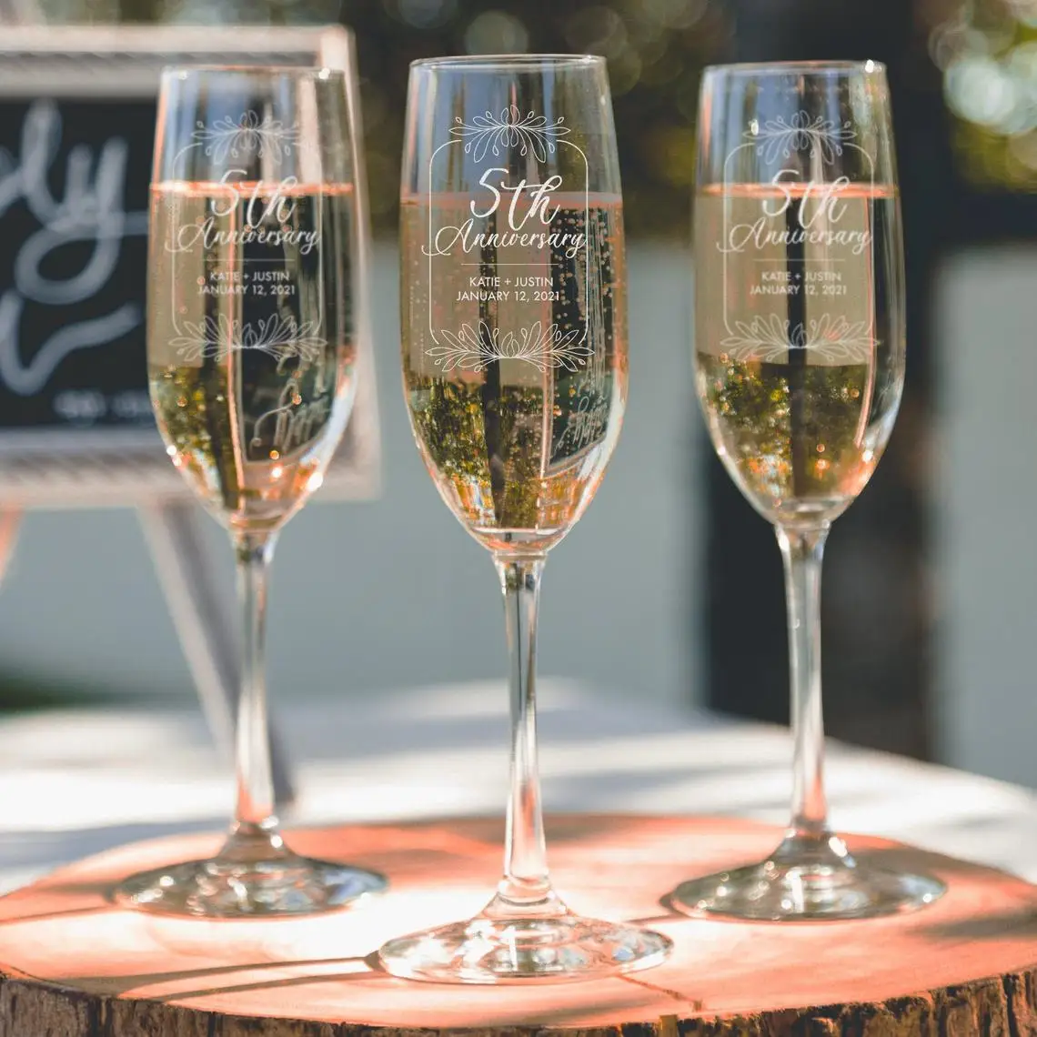 

Customizable Wedding Champagne Flutes-Etched Champagne , Wedding Gifts , Personalized Champagne Glasses, Never Fade Champagne.
