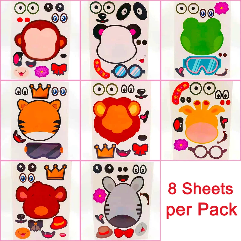 Рождественские наклейки-пазлы для детей 8 шт. | Игрушки и хобби