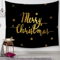 christmas tapestry black christmas pattern tapestry home decorative tapete bedroom blanket table cloth yoga mat