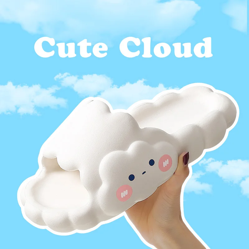 

Cartoon Cloud Women Slipper Summer Sandals Men Couples Outside EVA Thick Bottom Non-slip Sole Casual Beach Home Slipper Shoes