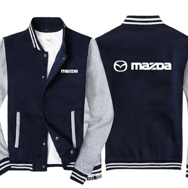 

Fashion Men Baseball Jacket for Mazda Logo Sportswear Casual Sweatshirt Hip Hop Harajuku Unisex Uniform 3 Colors mens clothing