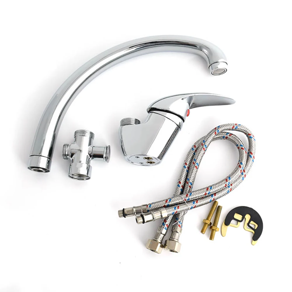 

New Design Brass Cold And Hot Water Single Handle Deck Mounted Kitchen Faucet