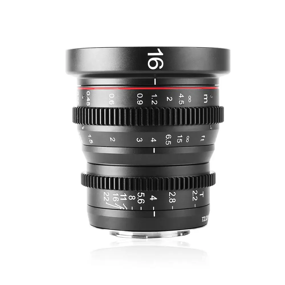 Купи Meike MK 16mm T2.2 Manual Focus Aspherical Portrait Cine Lens for Micro Four Thirds (MFT, M4/3) Mount Olympus Panasonic за 23,999 рублей в магазине AliExpress