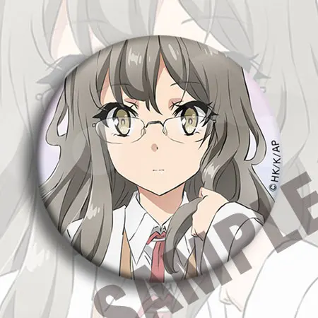 COSTAR 58 мм аниме Sakurajima Mai Koga Tomoe Futaba Rio Toyohama Nodoka фигурка 4835 значки круглая брошь