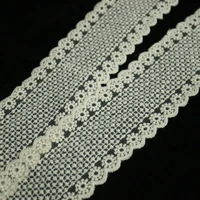 6 5cm5yards embroidery flower cotton flower mesh lace trims for wedding dress water soluable lace trimmings for clothes